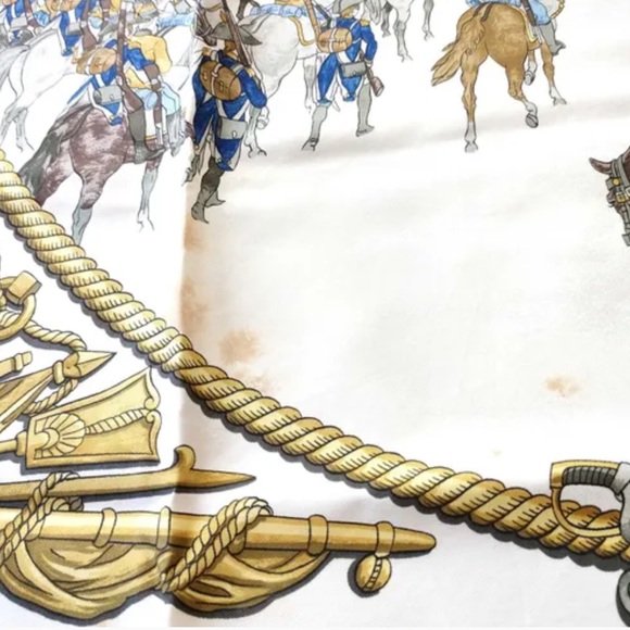 HERMES MARINE ET CAVALERIE SCARF - Picture 3 of 7